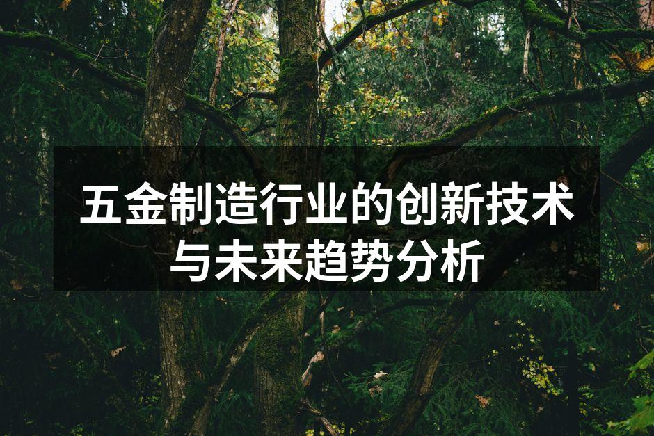 五金制造行业的创新技术与未来趋势分析